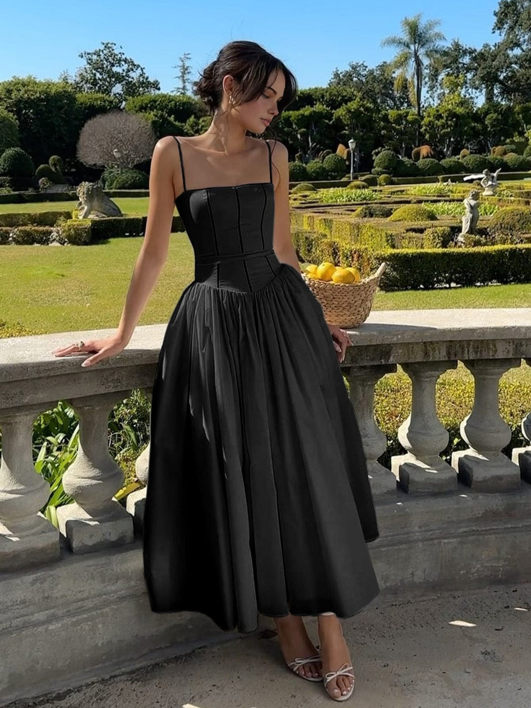 Kasimir | Damen Festliches A-Linie Hochzeitsgast Midikleid