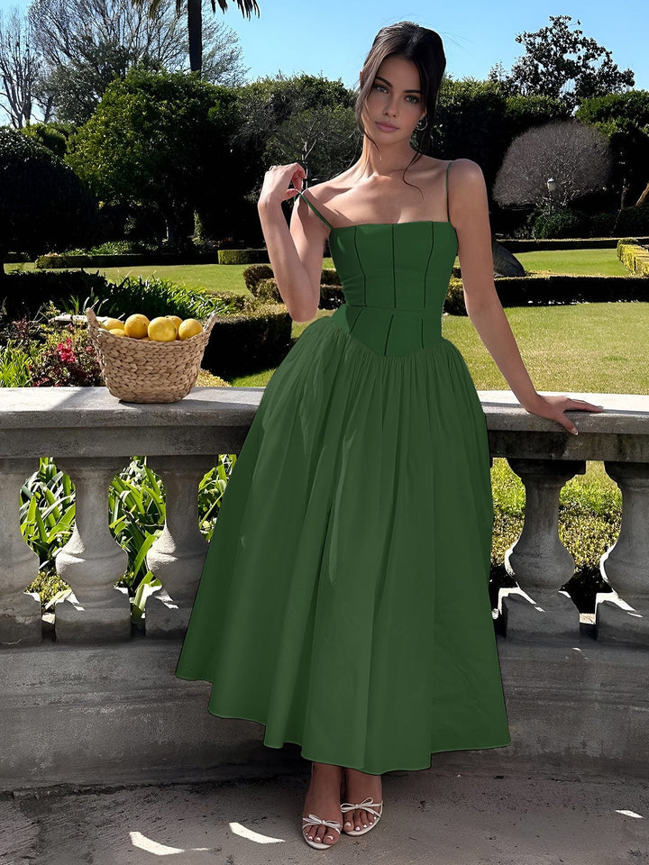 Kasimir | Damen Festliches A-Linie Hochzeitsgast Midikleid