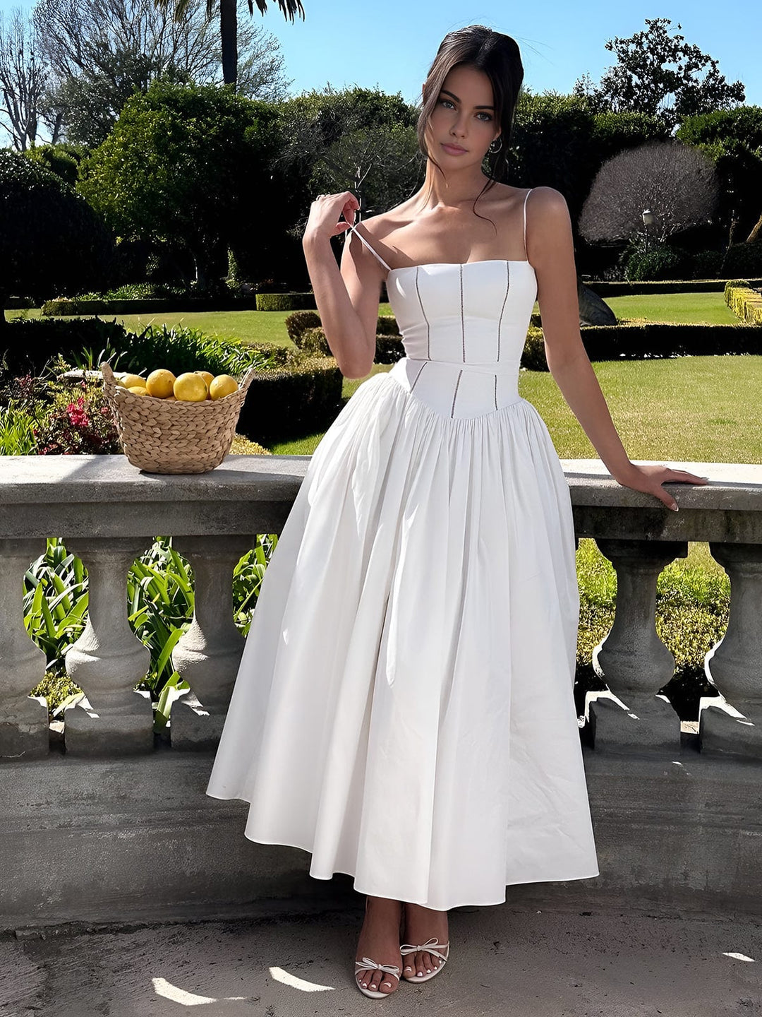 Kasimir | Damen Festliches A-Linie Hochzeitsgast Midikleid