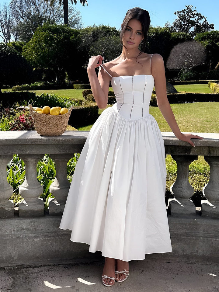 Kasimir | Damen Festliches A-Linie Hochzeitsgast Midikleid