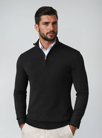 Kevin | Herren Schlanker Quarter Zip Pullover in Smart Casual Optik