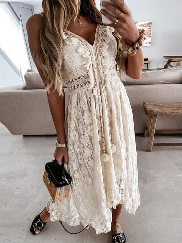 Uffe | Damen Elegantes Sommer Maxikleid | Stilvoll für festliche Anlässe