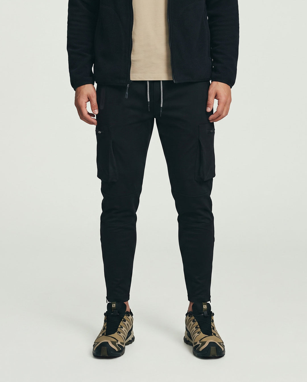 Declan | Herren Bequeme Slim Fit Cargo Jogginghose mit Kordelzug