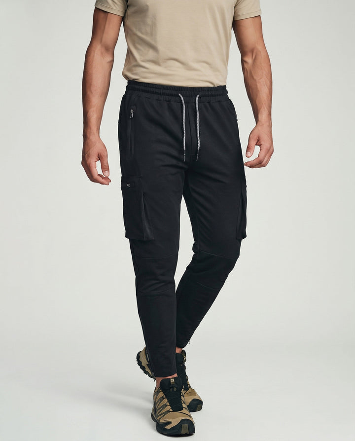 Declan | Herren Bequeme Slim Fit Cargo Jogginghose mit Kordelzug