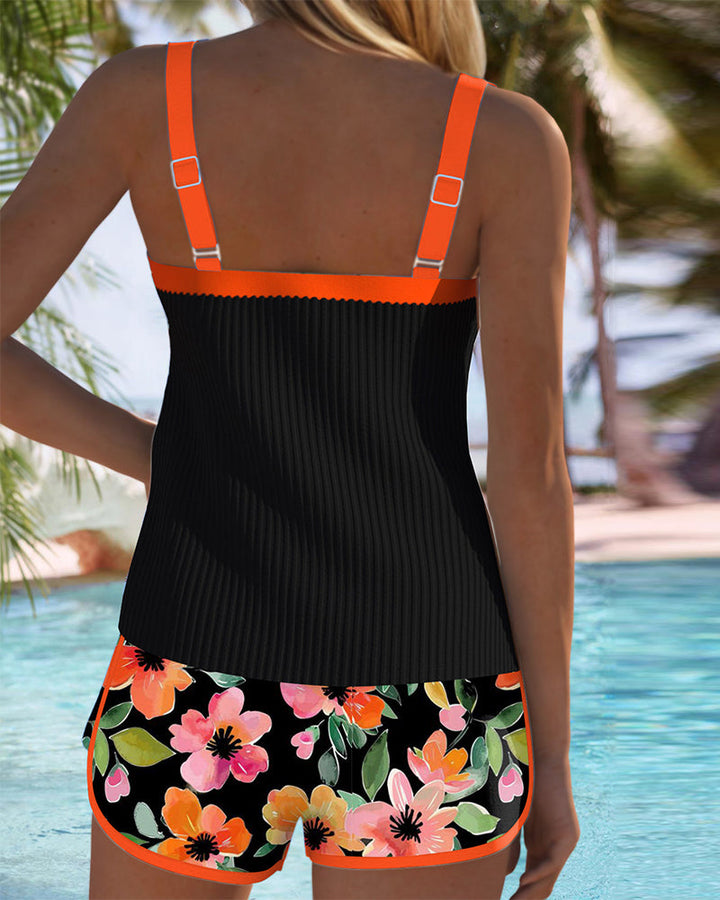 Eliane | Damen Summer Bedrucktes Tankini-Set