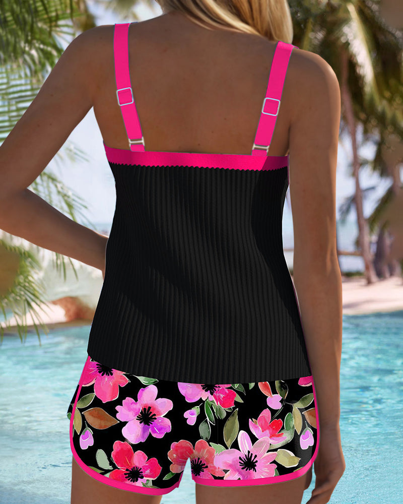 Eliane | Damen Summer Bedrucktes Tankini-Set