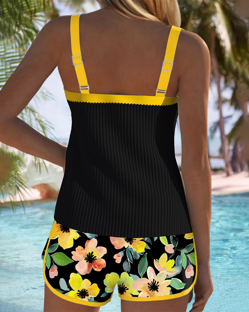 Eliane | Damen Summer Bedrucktes Tankini-Set