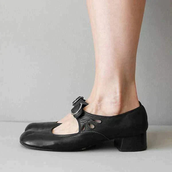 Nikola | Damen Vintage Orthopädische Blockabsatz Sandalen