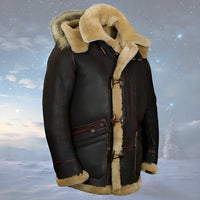 Olivier | Herren Casual Stilvolle Gefütterte Lederjacke