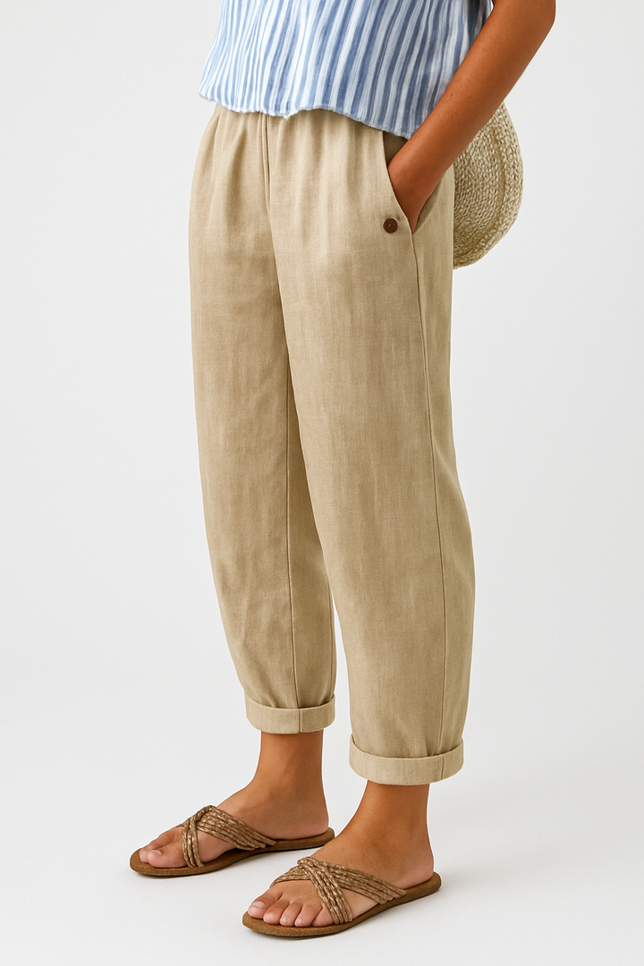 Lisa | Damen Casual Sommer Leinen Hosen