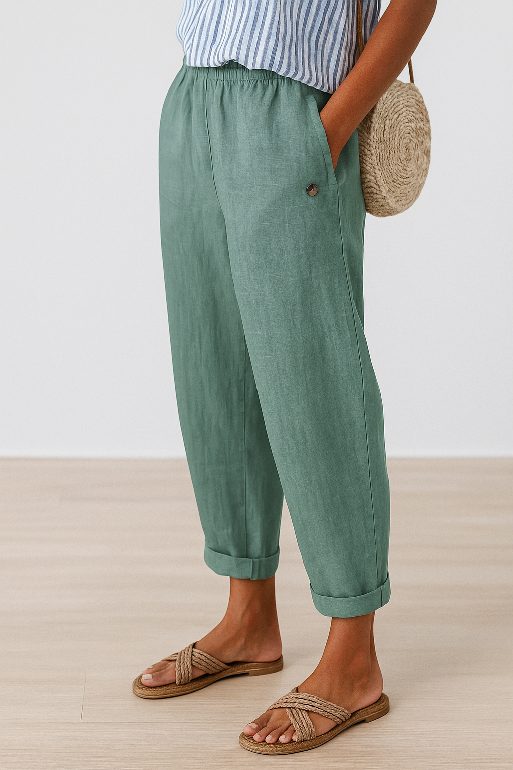 Lisa | Damen Casual Sommer Leinen Hosen