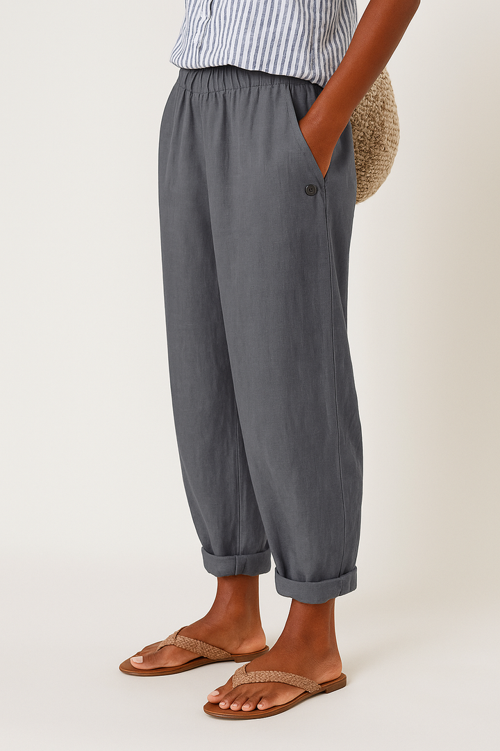 Lisa | Damen Casual Sommer Leinen Hosen