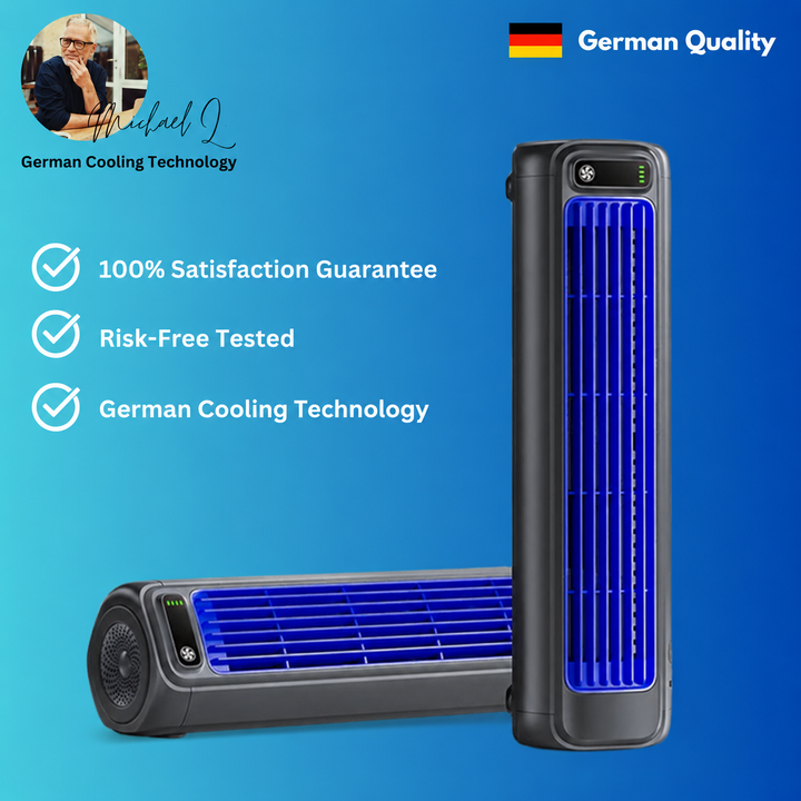 Mobile Luftkühler Ventilator | Tragbar Wiederaufladbar Kompakt für Tisch