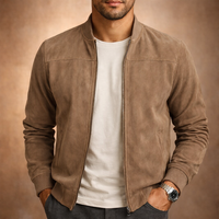 Gabriel | Herren Moderne Wildleder Bomberjacke