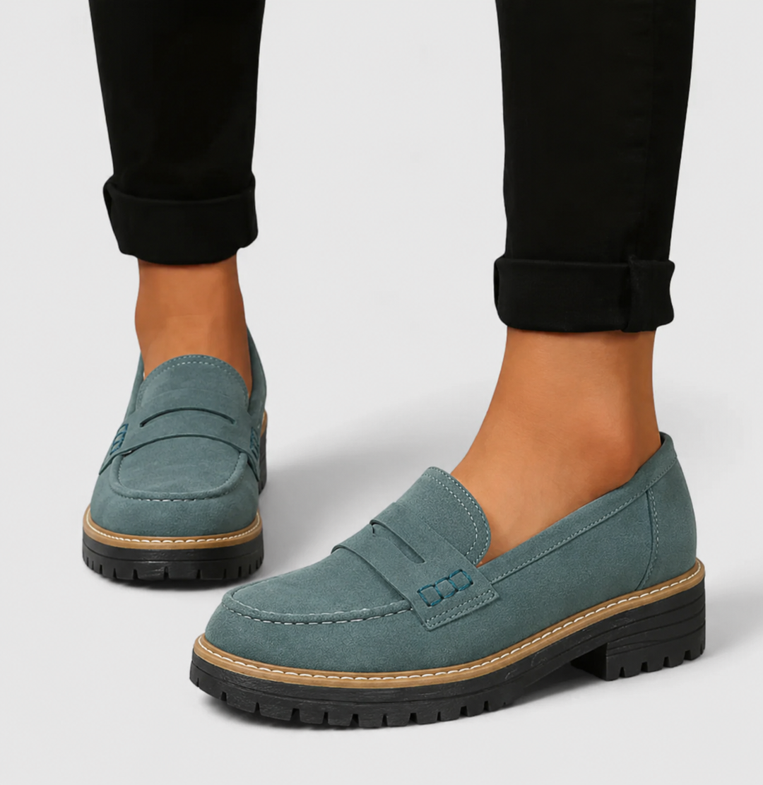Rike | Damen Casual Orthopädische Plateau Loafer