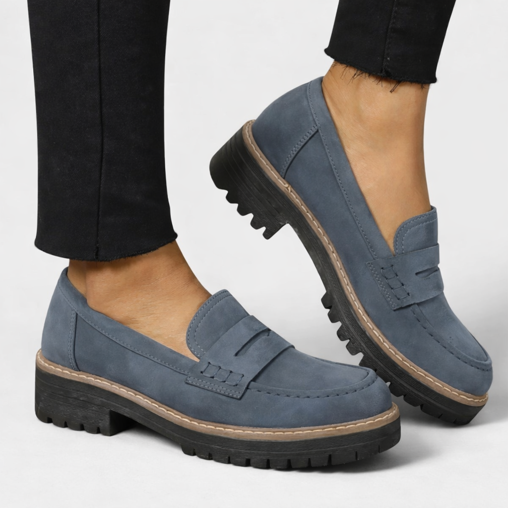 Rike | Damen Casual Orthopädische Plateau Loafer
