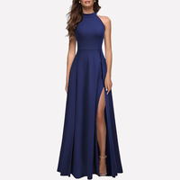 Dominique | Damen Formelles Abend Maxikleid mit Seitenschlitz