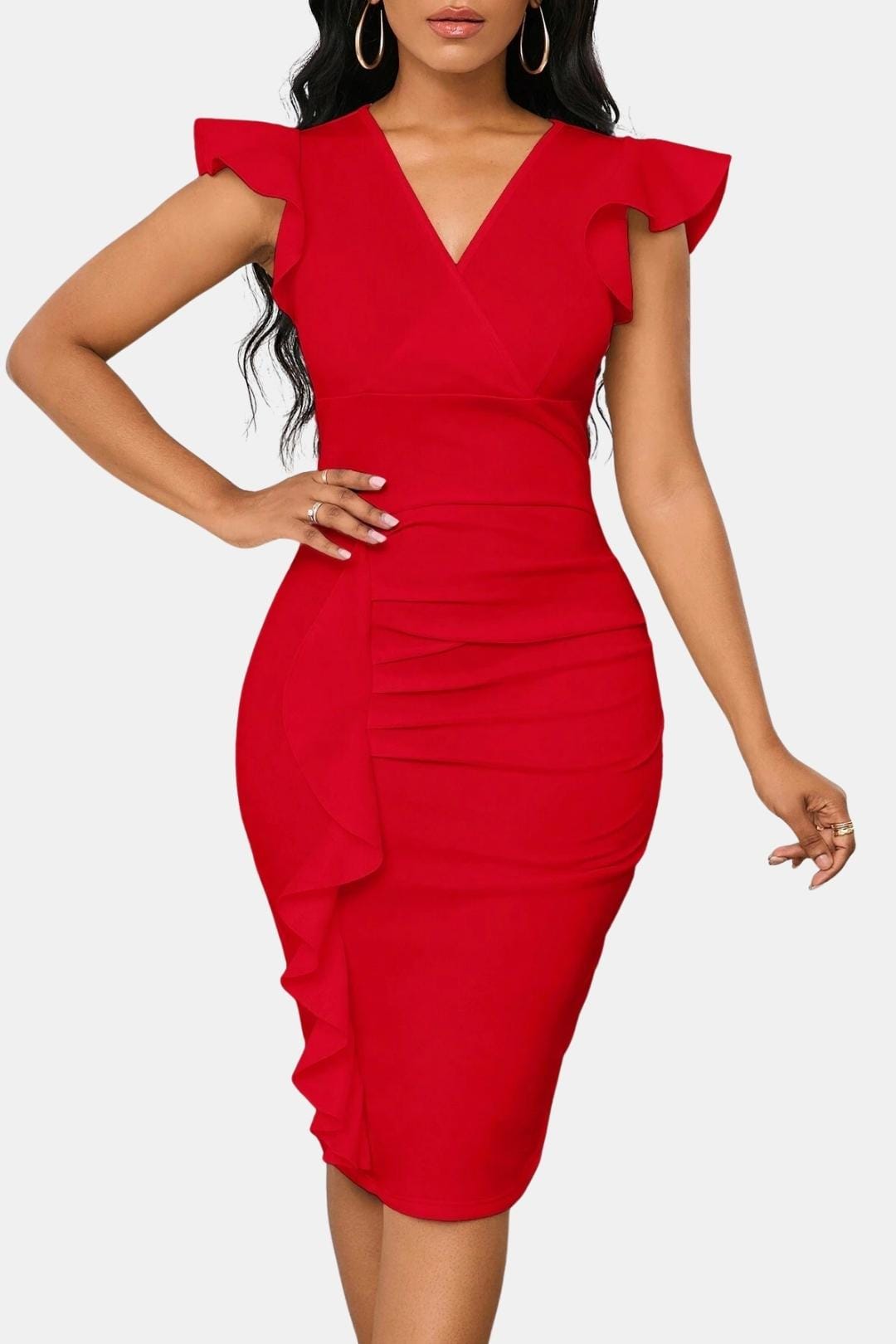 Josephine | Damen Sommer Figurbetontes Cocktailkleid
