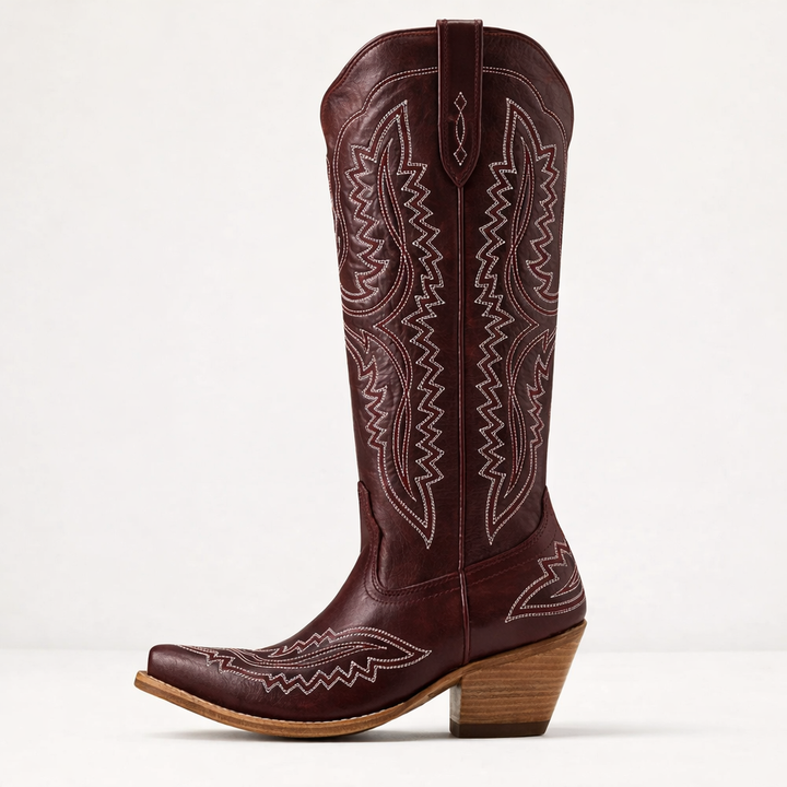 Silja | Damen Casual Bestickte Western Cowboystiefel