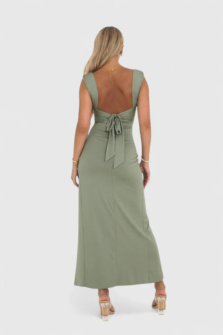 Magdalena | Damen Elegantes Abendkleid Seitenschlitz
