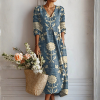 Rosa | Damen Hochzeitsgast Leinen Sommerkleid