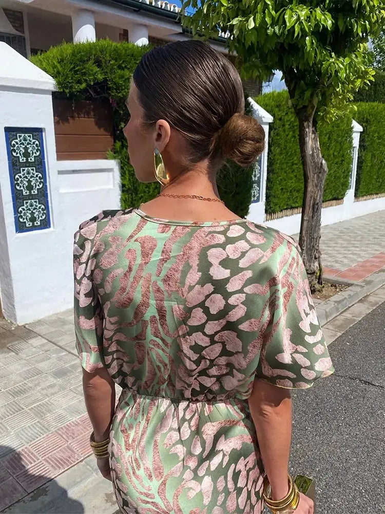 Anneliese | Damen Wickel-Midikleid im Klassischen Schnitt für den Alltag