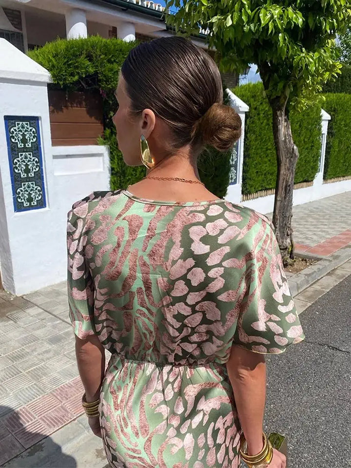 Anneliese | Damen Wickel-Midikleid im Klassischen Schnitt für den Alltag