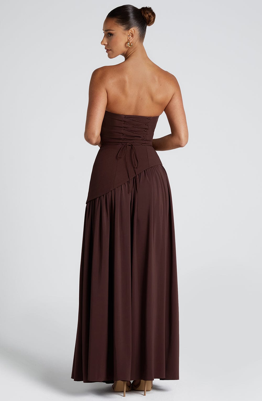 Lina | Damen Bandeau Seitenschlitzen Hochzeitsgastkleid
