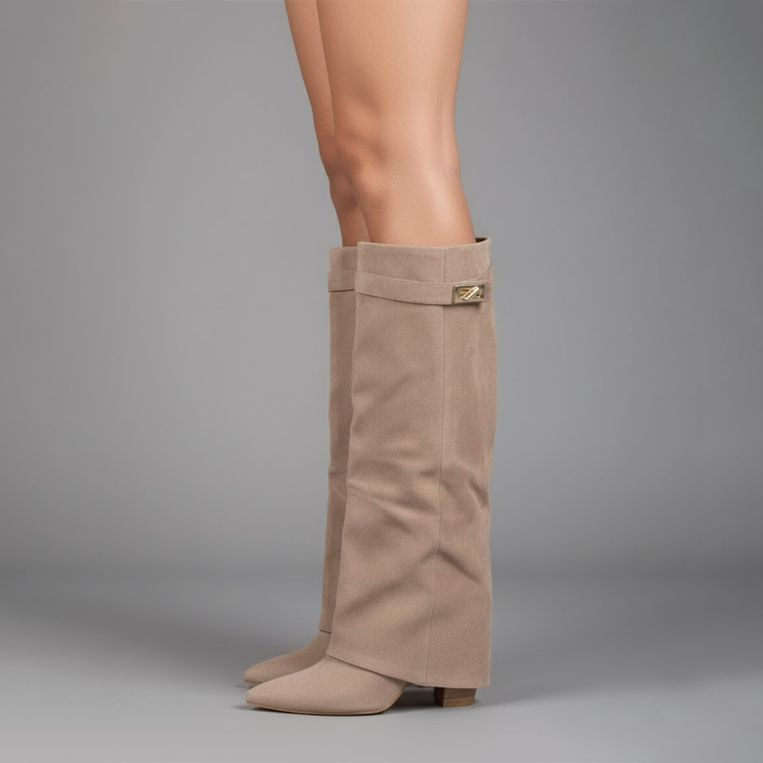Katja | Damen Kniehohe Wildlederstiefel