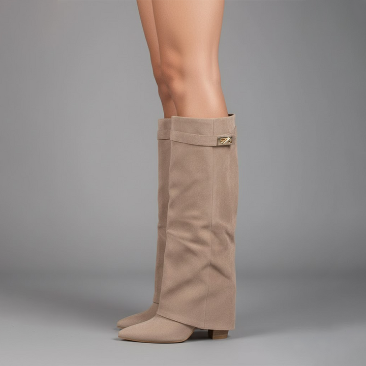 Katja | Damen Kniehohe Wildlederstiefel