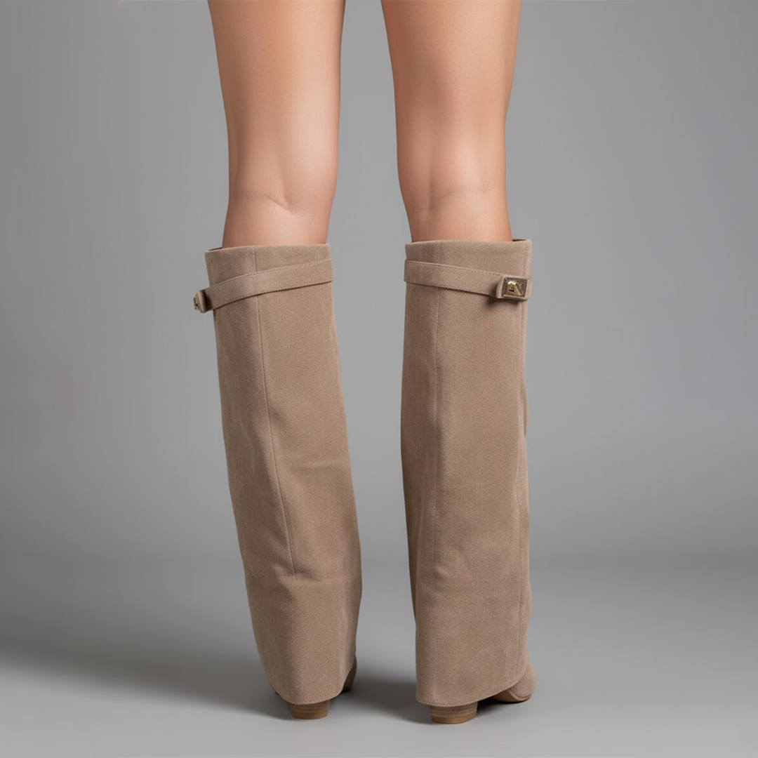 Katja | Damen Kniehohe Wildlederstiefel