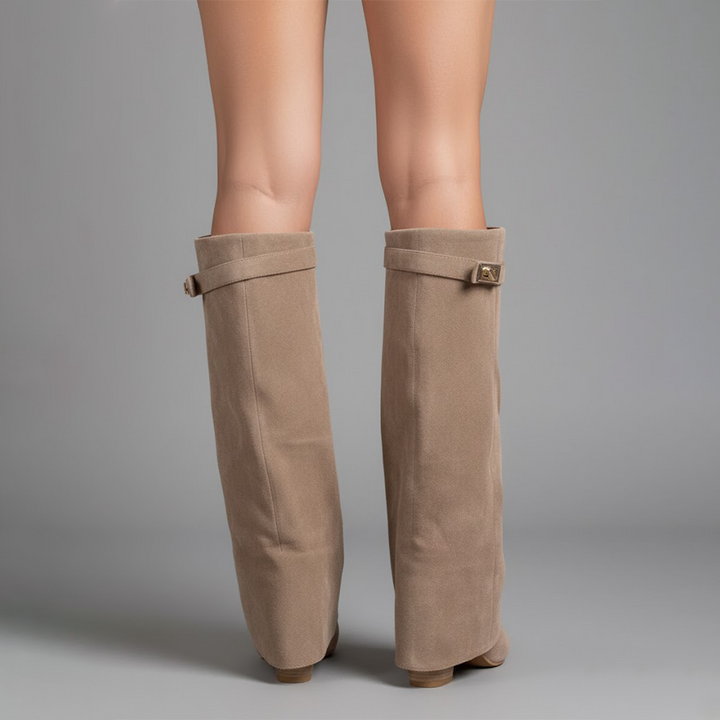 Katja | Damen Kniehohe Wildlederstiefel