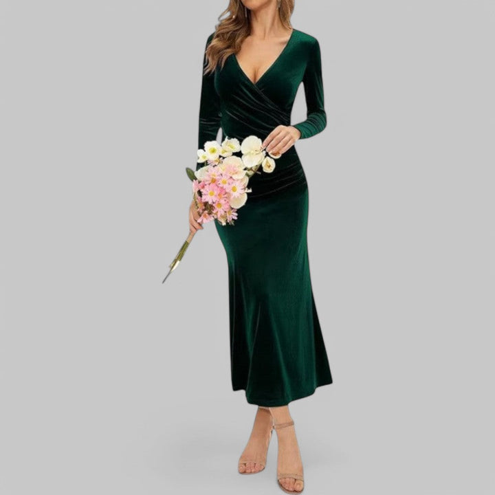Leni | Robe de soirée élégante en velours pour femmes
