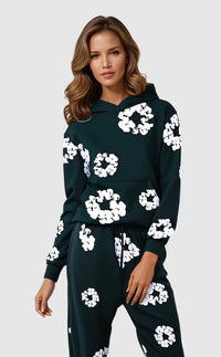 Florence | Damen Casual Hoodie mit Blumenmuster