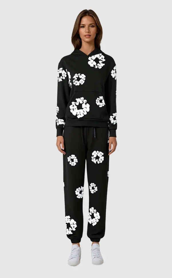 Florence | Damen Casual Hoodie mit Blumenmuster