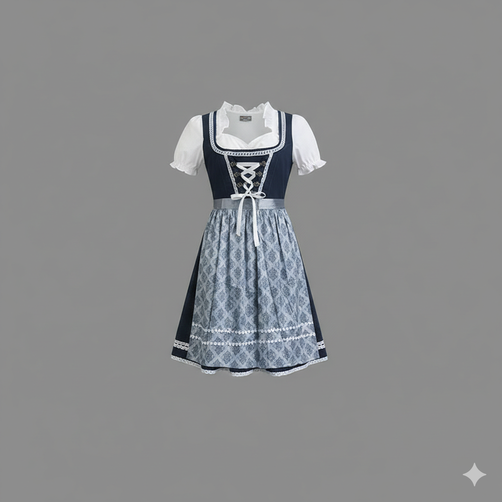 Claudia | Damen Traditionelles Dirndl mit Schürze und Bluse