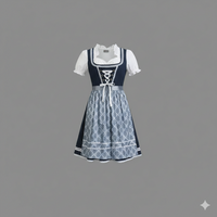 Claudia | Damen Traditionelles Dirndl mit Schürze und Bluse
