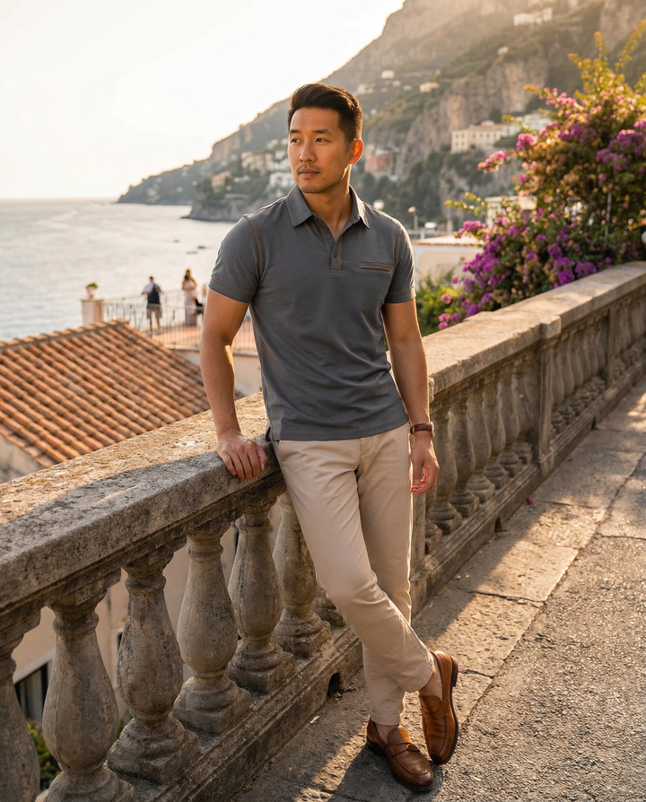 Tarex | Herren Sommer Reißverschluss Poloshirt