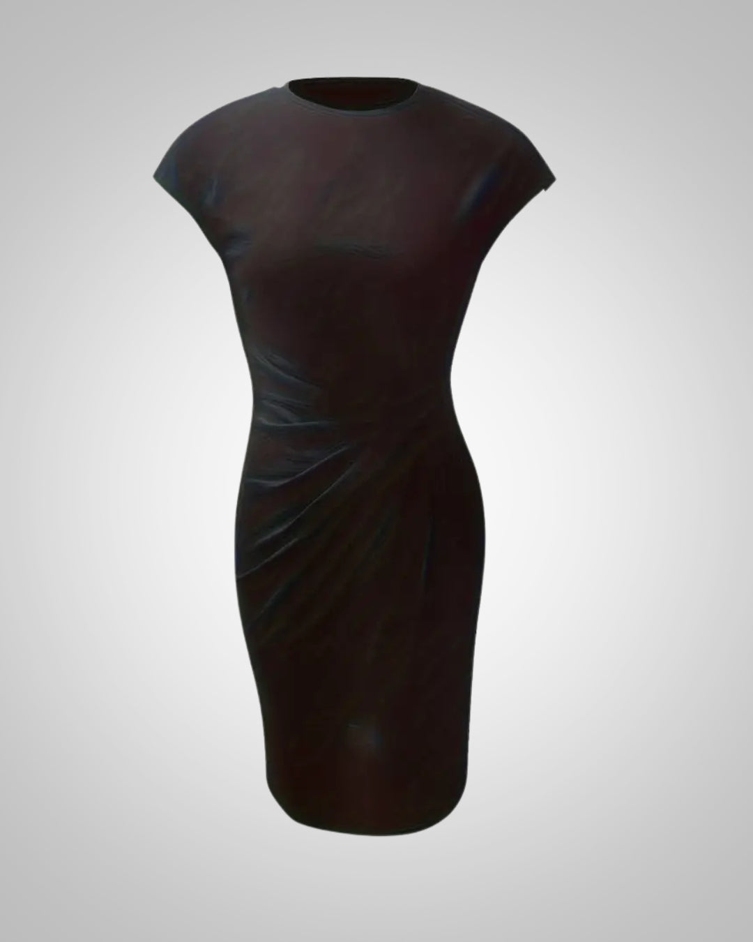 Isla | Damen Elegant Rundhalsausschnitt Bodycon Midi Kleid