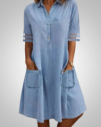 Muriel | Abito estivo da donna in denim a maniche corte