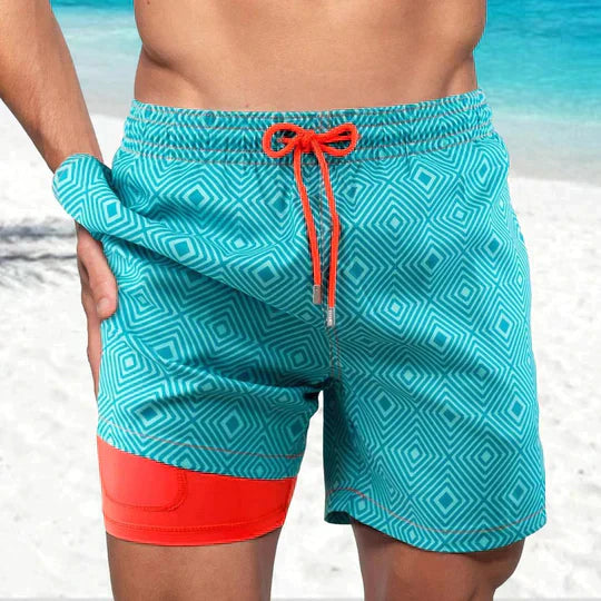 Leon | Herren Sportlicher Slim Fit Badehose mit Innenfutter