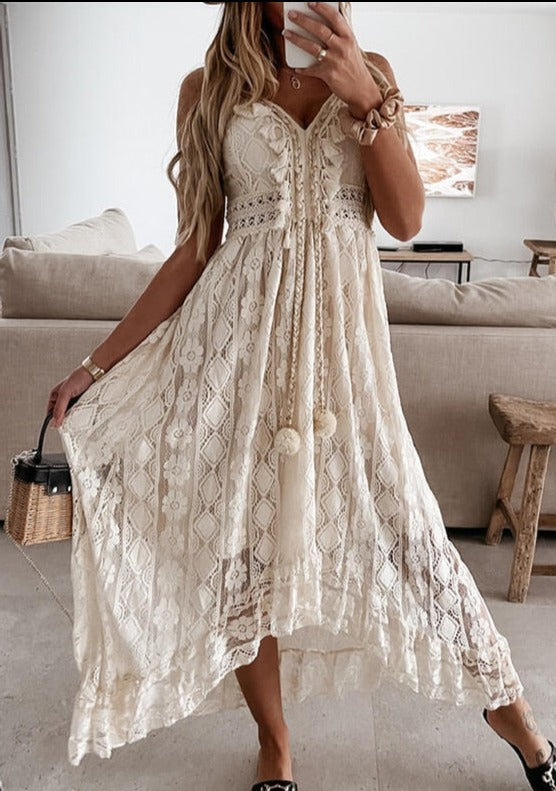 Uffe | Damen Elegantes Sommer Maxikleid | Stilvoll für festliche Anlässe