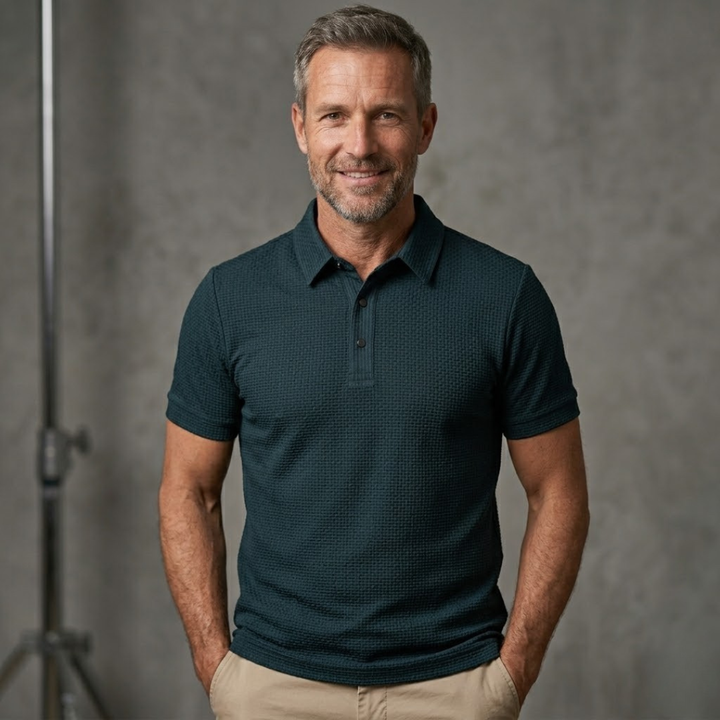 Hedwig | Herren Poloshirt mit Kurzarm und gerippter Struktur