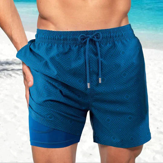 Leon | Herren Sportlicher Slim Fit Badehose mit Innenfutter