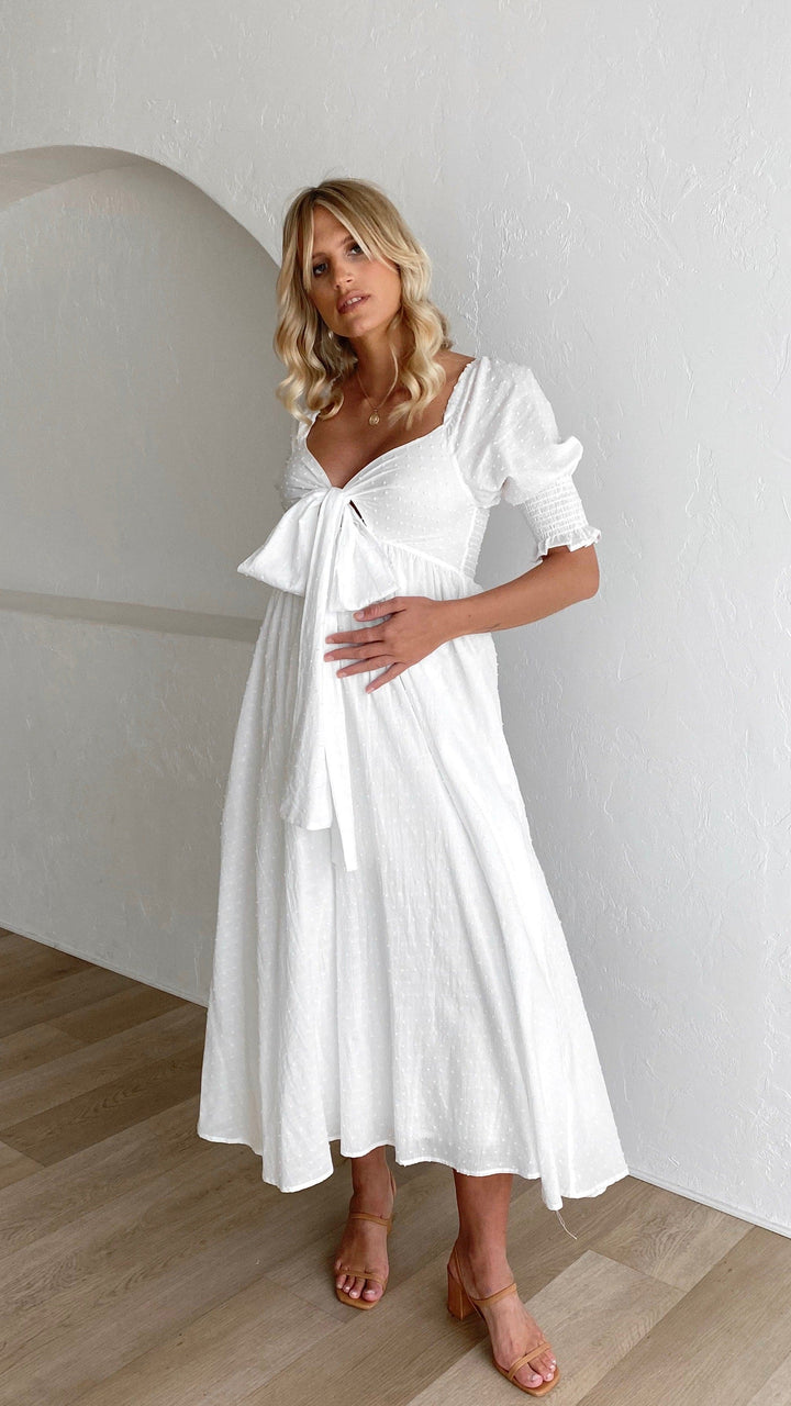 Leticia | Damen Romantisches Midi Hochzeitsgastkleid