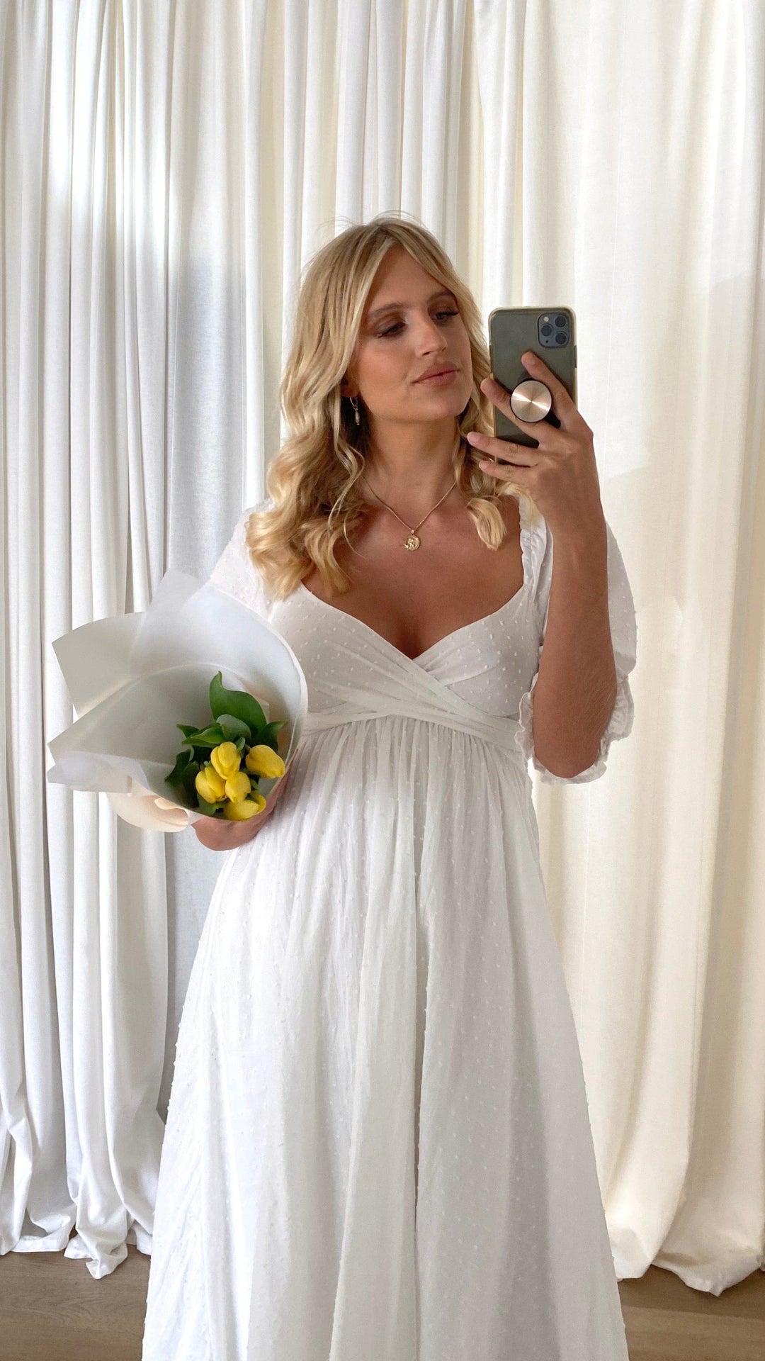 Leticia | Damen Romantisches Midi Hochzeitsgastkleid