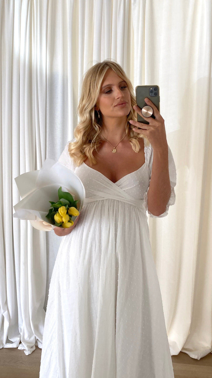 Leticia | Damen Romantisches Midi Hochzeitsgastkleid