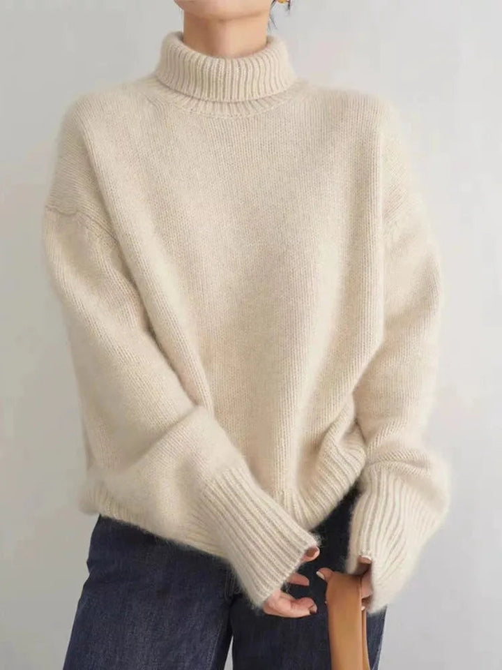 Riley | Damen Eleganter Wollmix Strick Rollkragenpullover