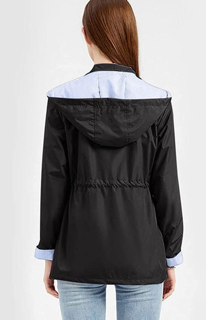 Anneliese | Damen Kapuze Kordelzug Regenjacke