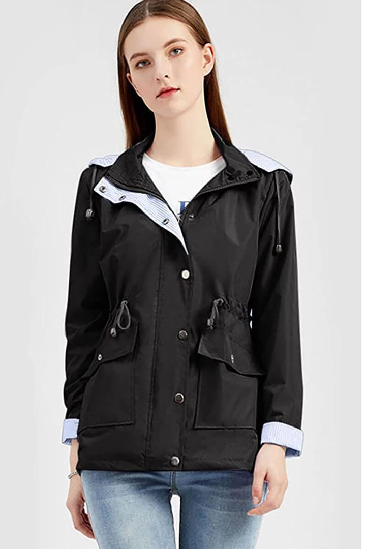 Anneliese | Damen Kapuze Kordelzug Regenjacke